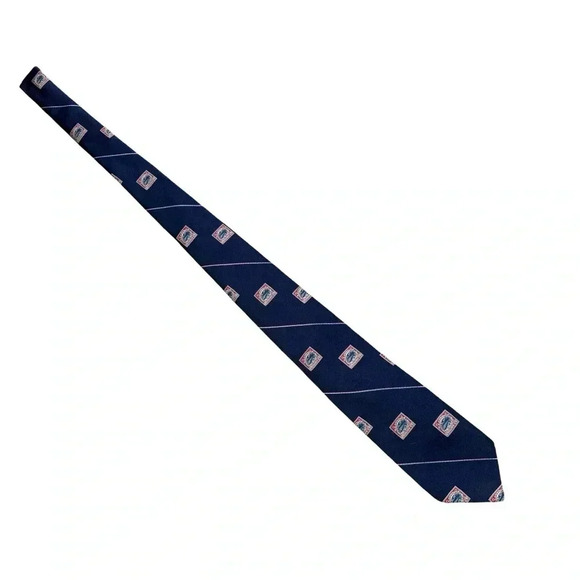 Vintage Smithsonian Air Mail Inverted Jenny Postage Stamp Tie - Picture 2 of 6